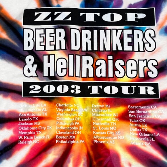 DEADSTOCK ZZ Top Beer Drinkers & HellRaisers 2003 XL Shirt - Picture 4 of 5